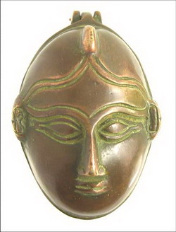 inde boite bronze visage